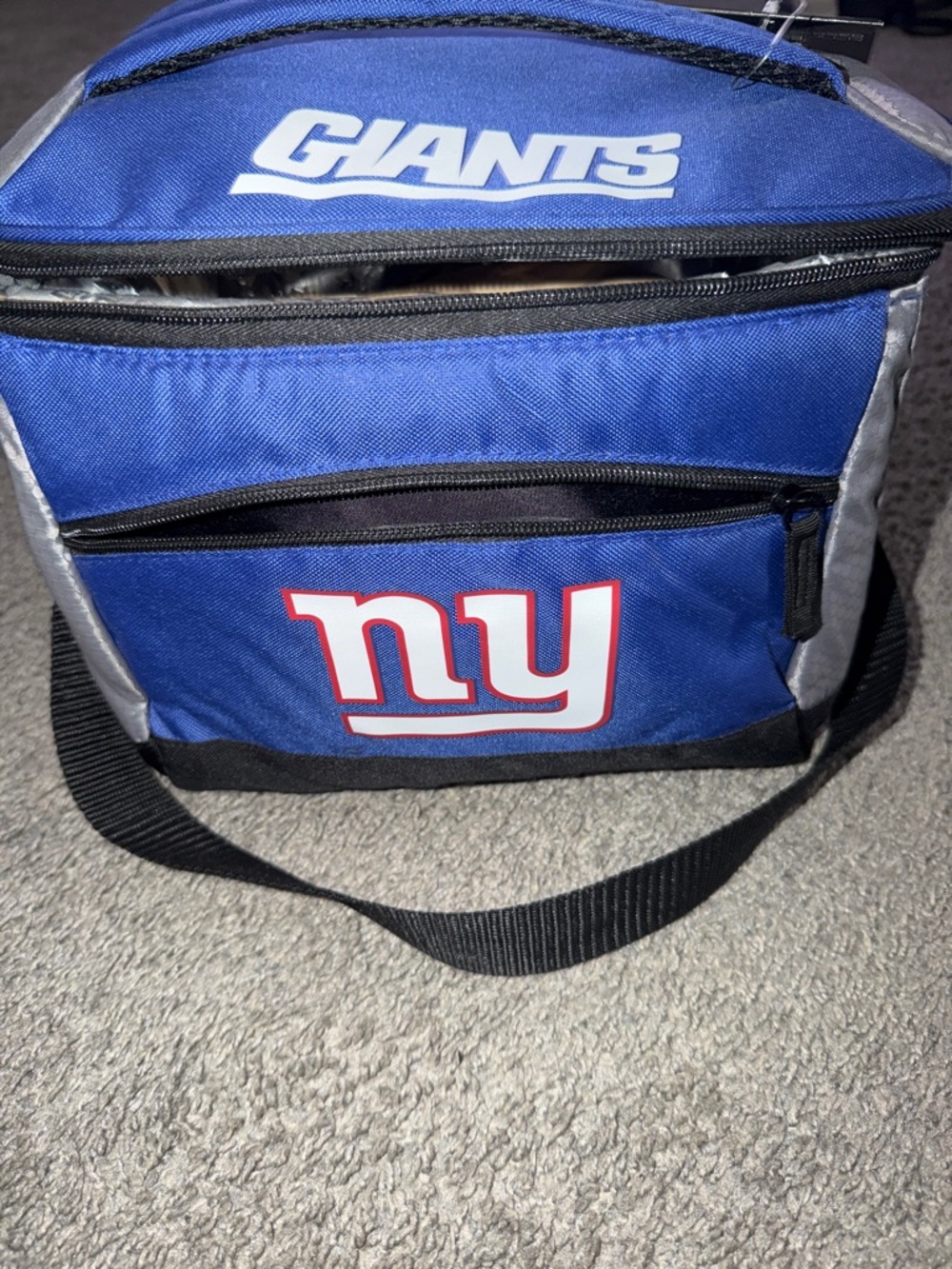 NFL New York Giants Blue Cooler Bag with Red & White Logo